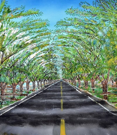 Higway 28 Summer by New Mexico Artist John Dick-Peddie
