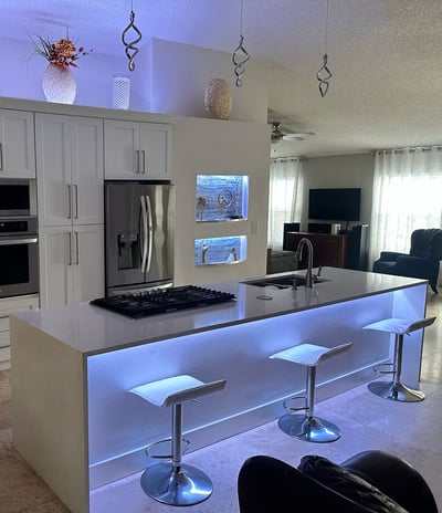 Kitchen renovation showcasing functional upgrades, energy-efficient appliances, and stylish backspla