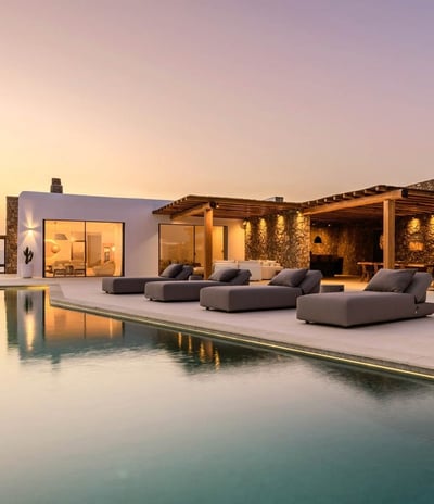 Luxury villa with pool view on our holiday organized by Francesco Margaretini Luxury Travels Villas