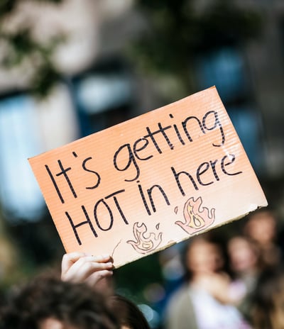 It's getting hot in here sign