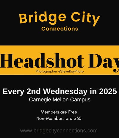 Professionals receiving high-quality headshots during Bridge City Connections’ Headshot Day, enhanci