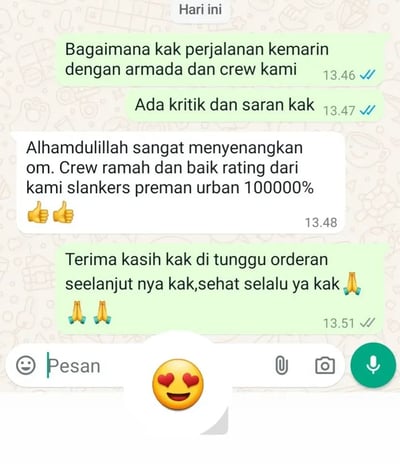 Testimoni Pelanggan Malinda Trans 1