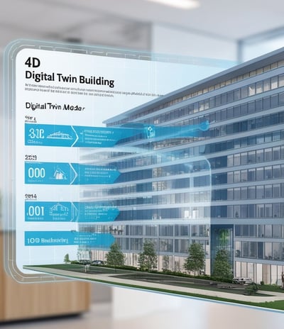 Sustainable modern building with green architecture and innovative design.