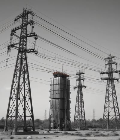 A row of multiple electrical meters and panels is mounted on a brick wall. The setup includes several round meters with clear covers, metal conduits, and electrical boxes. The equipment is organized and securely installed.