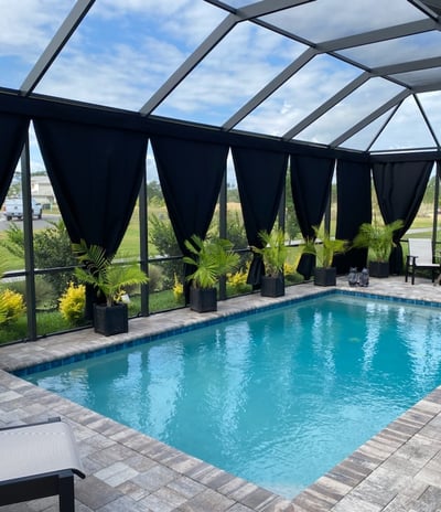 pool curtains and privacy drapes in orlando