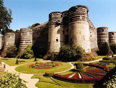 Medieval Fortress Castle of Angers built between 13th and 16th century