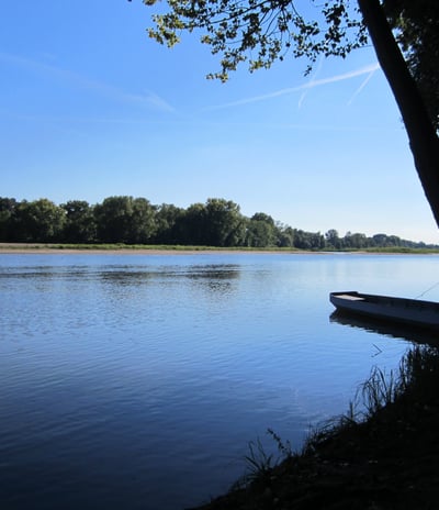 La Loire, french river in Angers, France