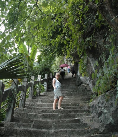 Nick and Tracey Billington at the River near Guilin in China