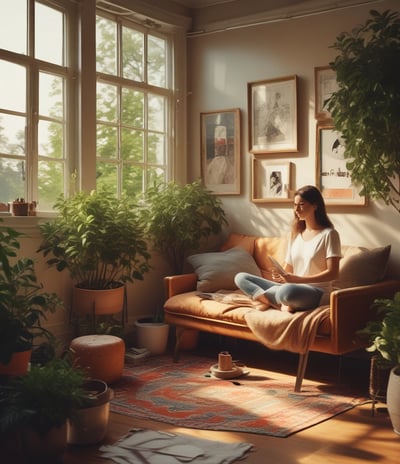 A wooden-framed board with horizontal grooves holds red letters spelling out 'SELFCARE IS THE BEST CARE' against a light pink background. The board is placed against a cream-colored wall with a soft pink cloth underneath.