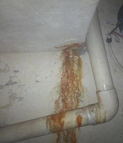 Rust Streaks and Damp Patches from Slab Water Ingress