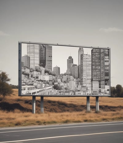 a sign for a business that is advertising a company