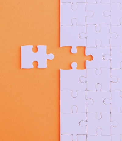 Puzzle piece fitting in the whole puzzle