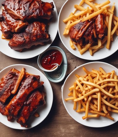 A metal bowl filled with crispy, golden-brown chicken wings arranged on a bed of brown paper with a decorative pattern. A small cup of creamy white sauce accompanies the wings, placed to the side. The setup is on a wooden table, enhancing the rustic and appetizing presentation.