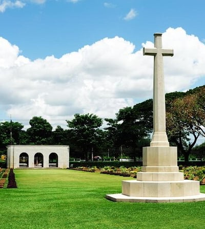 The Kanchanaburi War Cemetery contains graves of prisoners of war from several countries.