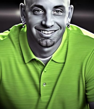 The founder of McSorley Gardens, Doug in a green shirt.