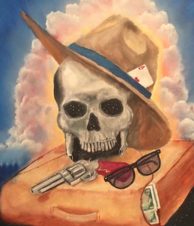 Deaths Head Tattoo by New Mexico Artist John Dick-Peddie