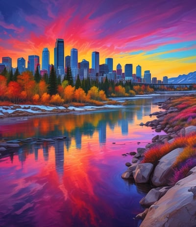 A variety of painting and decorative items are arranged on a wooden surface. There are paint samples, a paintbrush with white paint, a white paint can, wooden beads on a string, and a decorative golden container with a floral design. The background includes a paint swatch in dark green and light yellow colors.