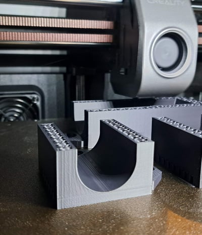 Work-holding jigs in UV stable material in production