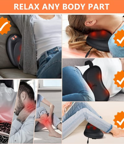 a woman with a back pain pain pain relief massager