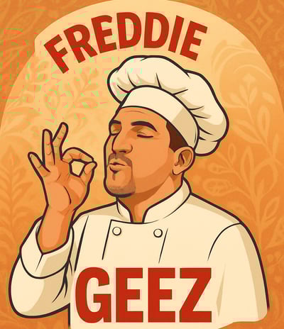 a chef in a chef hat and chef's hat