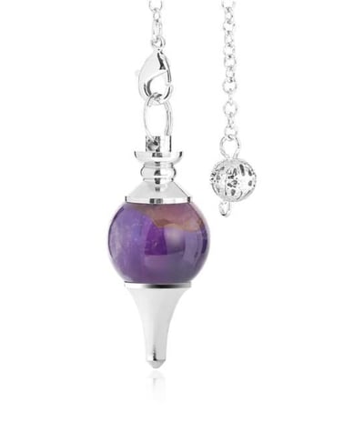 Silver and Amethyst Pendulum