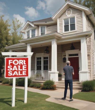 Wooden background features a set of letter tiles spelling out the phrase 'HOUSING LOAN' in two rows. The tiles have black letters on a white surface, creating a simple and clear message.