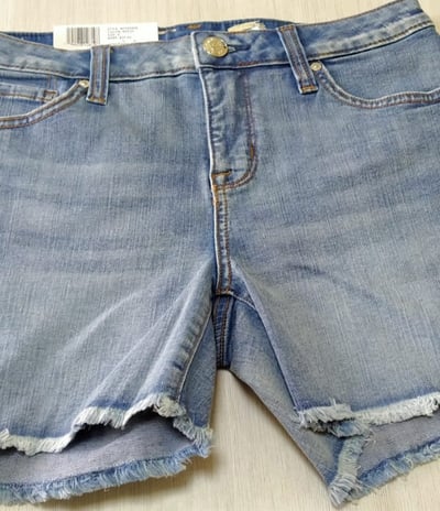 Blue denim shorts for women