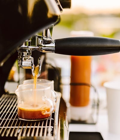 Espresso machine used by Ancestral on Wheels to prepare handcrafted specialty coffee drinks at event