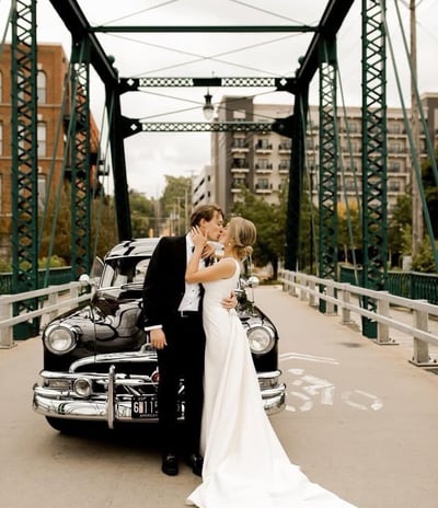 photography is very popular at local landmarks.  This is at 6th St. Bridge in Grand Rapids, Michigan