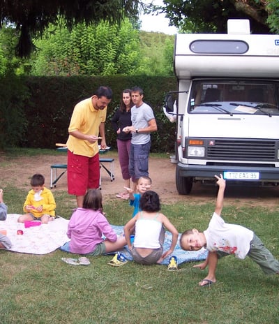 Joie des enfants au camping des deux Séquoias