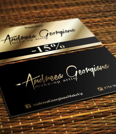 carte de vizita aurie neagra iasi agentie publicitate tipografice print carton design grafic afis