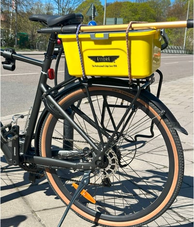 Cykeltransport för fönsterputs i Stockholm – utsläppsfri service från Södermalm Fönsterputs