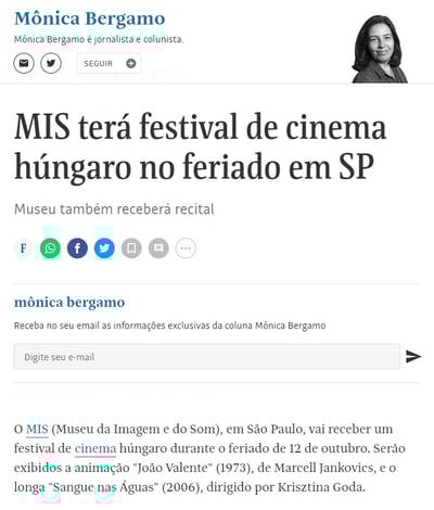 coluna mônica bergamo música húngara