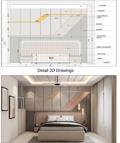 bedroom with 2d design