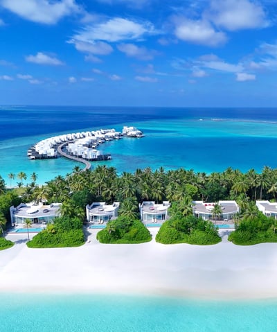 Jumeirah Olhahali Island Maldives drone view 1