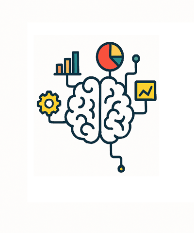The Logo of Famous Udemy Course "Infographics Machine Learning" by Haris Jafri.