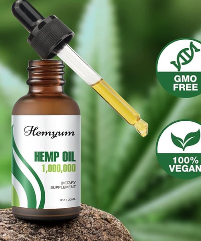 Hemp Oil Drops High Potency - Relief Good Mood - Maximum Strength 1000,000 Natural Relax Hemp Oil - 
