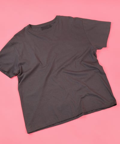 a black t - shirt with a white shirt on it