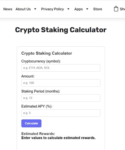 Crypto Staking Calculator