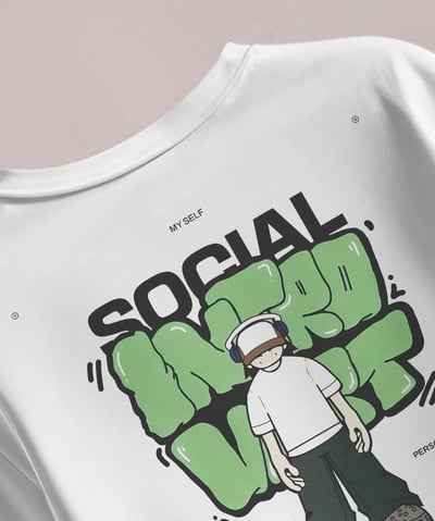 a white t - shirt with a cartoon character on it