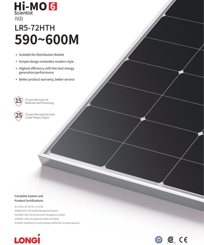 Longi Himo 6 solar panels