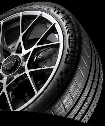 side view of 205/60 r16 michelin primacy 4+ michelin tyre at the tyrepublic tire shop