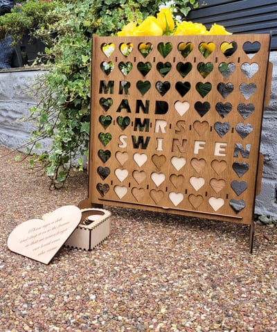 Personalised wedding connect 4