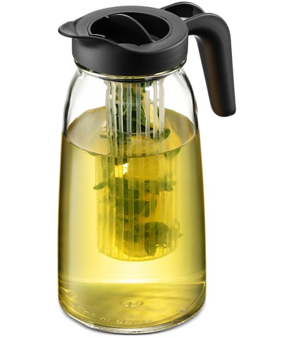 ice and fruit infuser pitcher, fruit infuser with lid, ice pitcher with lid,