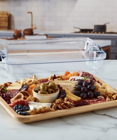 large charcuterie board, charcuterie board with lid, charcuterie board with cover