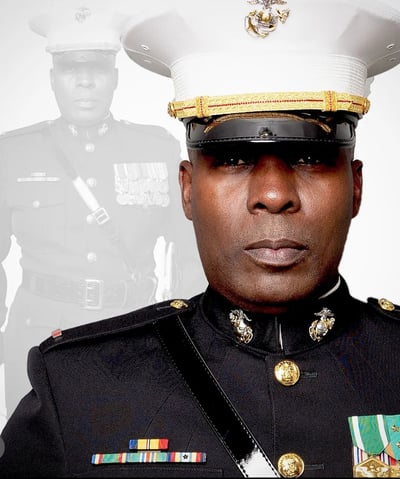 Dr. Marlon Ware in his military uniform as a decorated service member
