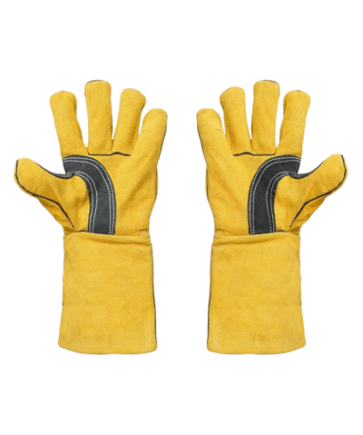 Effcacy Leather Gloves Safety Heavy Duty Heat & Fire Resistant Cut Proof Shown In This PIcture
