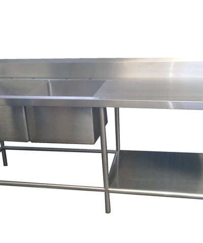 Mesa Larga doble fregadero