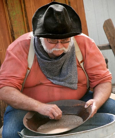 Gold miner with pan