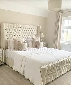 bed with big headboard luxury